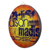 Aangepaste naampatroon; geel Sinaasappel achtergro Dartbord (Voorkant Rechts)