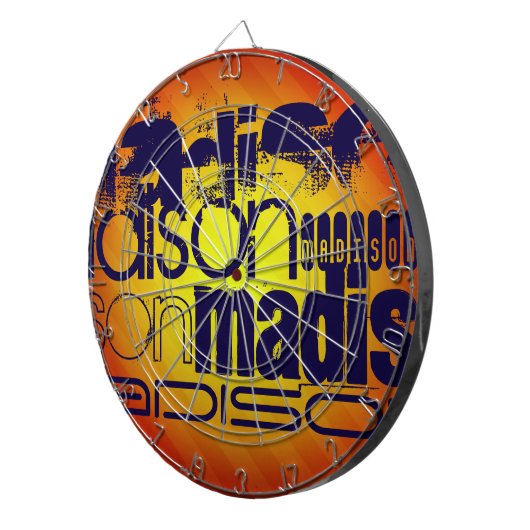 Aangepaste naampatroon; geel Sinaasappel achtergro Dartbord (Voorkant Rechts)