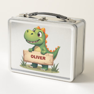 Aangepaste naamplaat met lief dinosaurus