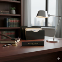 Aangepaste naamplaat voor advocatenbureau Elegant 