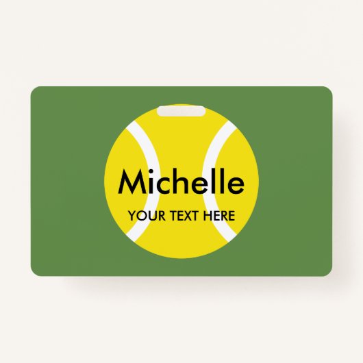 Aangepaste naamplaatjes voor tennisspeler en coach badge (Voorkant)