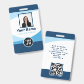 Aangepaste naamplaatjes voor werknemers badge (Voor- en achterkant)