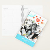 Aangepaste naamplanner met paar ellefant planner (Display)