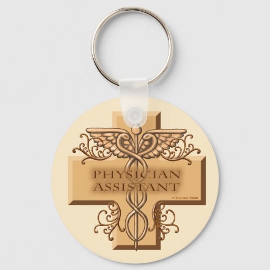 Aangepaste naamsleutelhanger van Physician Assista Sleutelhanger (Voorkant)