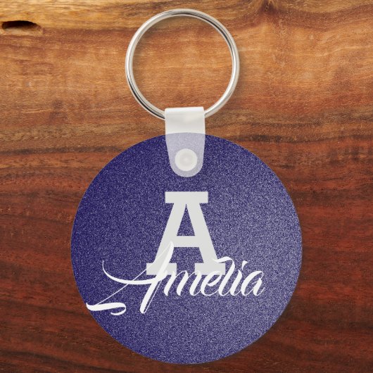 Aangepaste naamsleutelketen | Monogrammen Sleutelh Sleutelhanger (Voorkant)