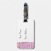 Aangepaste naamspeler Posities Netball Bagagelabel (Achterkant verticaal)