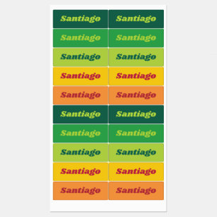 Aangepaste naamsticker labels