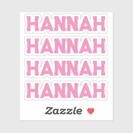 Aangepaste naamsticker sticker (Vel)