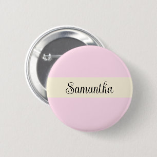 Aangepaste naamtag voor gepersonaliseerde scriptle ronde button 5,7 cm