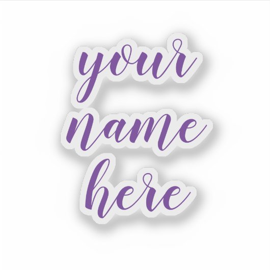 Aangepaste naamtekst Script Waterflesstickers Sticker (Voorkant)