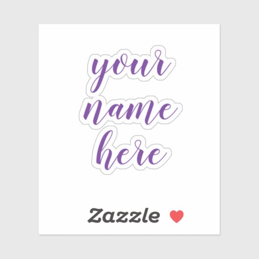 Aangepaste naamtekst Script Waterflesstickers Sticker (Vel)