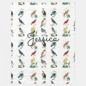 Aangepaste naamvogels fleece deken (Voorkant)