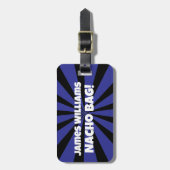 Aangepaste Nacho Bag Grappig Retro Blauwe Ster Bagagelabel (Voorkant verticaal)