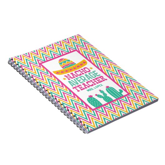 Aangepaste Nacho gemiddelde leraar Funny Cactus Notitieboek (Rechterzijde)
