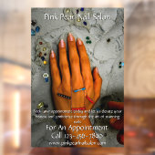 Aangepaste nagelsalon Set nagels Zakelijk 2 Raamsticker (Vel 2)