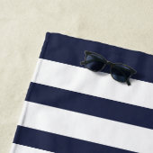 Aangepaste nagemaakte stripeshanddoek strandlaken (In situ)