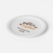 Aangepaste najaarsbijeenkomst van de Thanksgiving Papieren Bordje (Gekanteld)