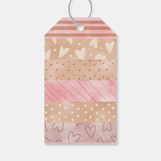 Aangepaste najaarse Thanksgiving Waterverf Cadeaulabel (Achterkant)