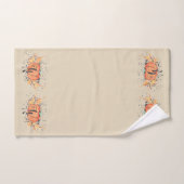 Aangepaste najaarstop Waterverf pompoen Bad Handdoek (Handdoek)