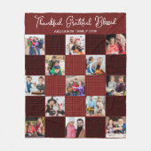 Aangepaste najaartelling Unieke 13 fotocollage Fleece Deken (Voorkant)