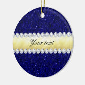 Aangepaste nakomelingen, goud, diamanten keramisch ornament (Links)