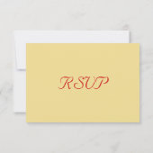 Aangepaste nama goud rode elegante kerstfeest RSVP (Achterkant)