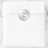 Aangepaste nama zilver moderne sjabloon voeg uw te ronde sticker (Tas)