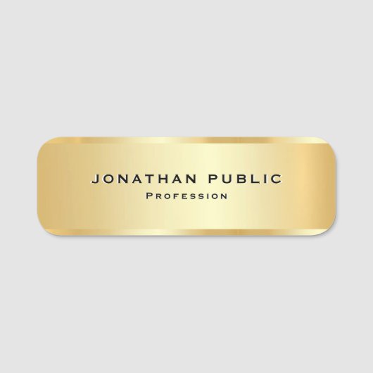 Aangepaste namaak goud elegante professionele sjab naamplaatje (Voorkant)