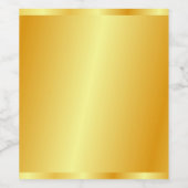 Aangepaste namaak goud metalen look elegante blanc wijn etiket (Enkel label)