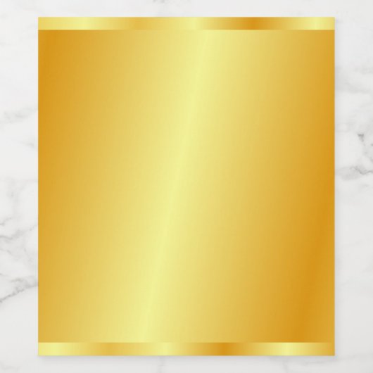 Aangepaste namaak goud metalen look elegante blanc wijn etiket (Enkel label)