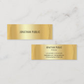 Aangepaste namaak goud professionele moderne sjabl mini visitekaartje (Voorkant / Achterkant)