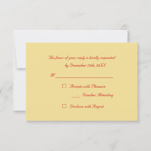 Aangepaste namaak goud rode elegante kerstfeest RS RSVP Kaartje
