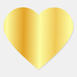 Aangepaste namaak gouden elegante moderne lege sja hart sticker