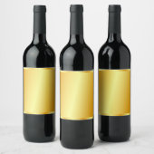 Aangepaste namaak gouden metalen look elegante bla wijn etiket (Flessen)