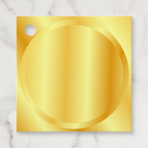 Aangepaste namaak gouden metalen uitstraling lege bedankjes labels