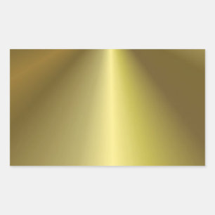 Aangepaste namaak gouden metalen uitstraling lege  rechthoekige sticker