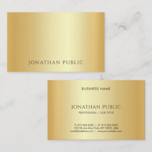 Aangepaste namaak gouden minimalistische sjabloon  visitekaartje
