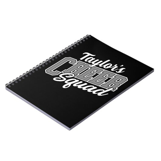 Aangepaste NAME Cheerleader School Varsity Cheer S Notitieboek (Linkerzijde)