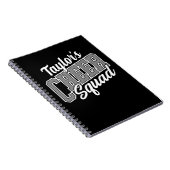 Aangepaste NAME Cheerleader School Varsity Cheer T Notitieboek (Rechterzijde)