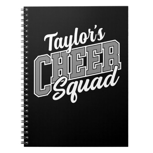 Aangepaste NAME Cheerleader School Varsity Cheer T Notitieboek (Voorkant)