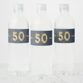 Aangepaste namen 50 Jubileum Gold Waterfles Etiket (Flessen)