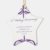 Aangepaste namen, 50e Jubileum voor bruiloft naar Keramisch Ornament (Links)