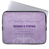 Aangepaste namen, 50e Jubileum voor bruiloft naar  Laptop Sleeve (Voorkant)