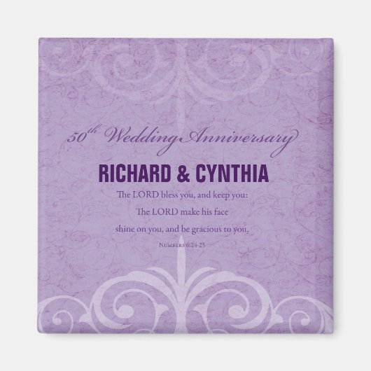 Aangepaste namen, 50e Jubileum voor bruiloft naar  Magneet (Voorkant)