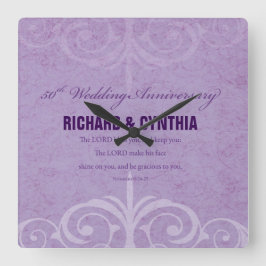 Aangepaste namen, 50e Jubileum voor bruiloft naar  Vierkante Klok