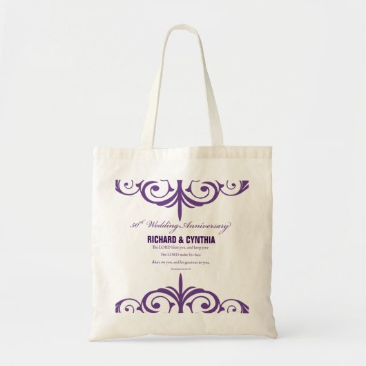 Aangepaste namen, 50ste huwelijksverjaardag voor h tote bag (Voorkant)
