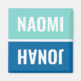 Aangepaste namen Aqua en Cobalt Blue Dishwasmachin Magneet