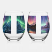 Aangepaste namen Aurora Borealis Wijnglas Zonder Voet (Links)