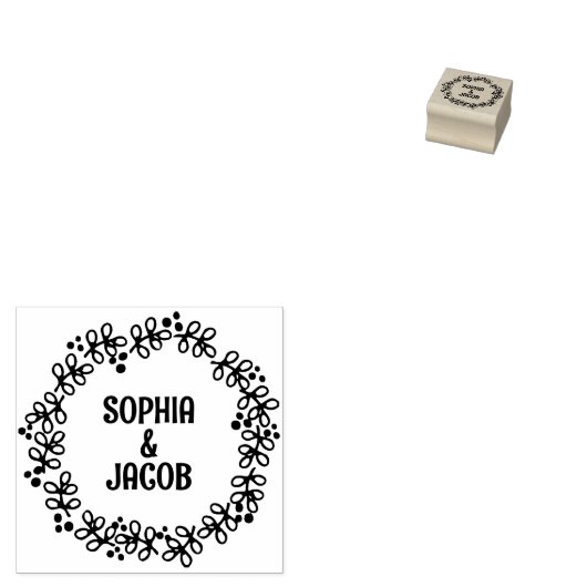 Aangepaste namen Bloem Rubberstempel (Gestempeld)