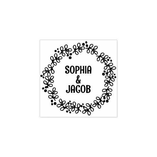 Aangepaste namen Bloem Rubberstempel (Afrduk)